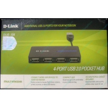 Карманный USB 2.0 концентратор D-Link DUB-104 в Волжском, USB хаб DLink DUB104 (Волжский)